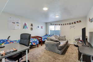Interior space with carpet floors