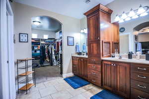 Primary Bath, large walk in closet, double sinks