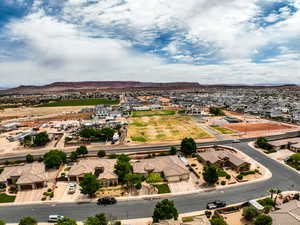 Aerial view with a mountain view and a residential view
