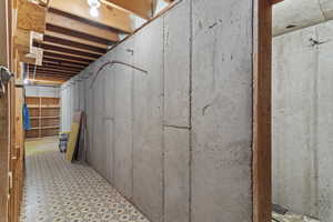 View of unfinished below grade area