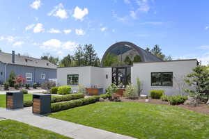 View of front of home with a front lawn