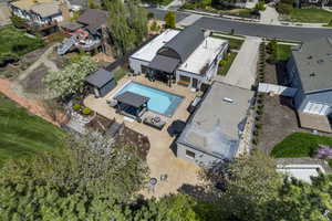 Aerial view with a residential view