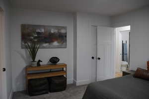 Bedroom number one. Featuring new carpet