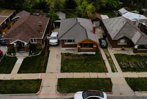 Aerial view with a residential view
