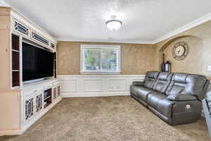 Family room has lots of natural light