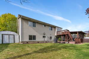 Rear view of property
