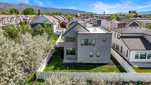 Aerial view with a residential view and a mountain view