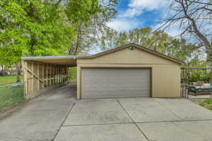 2 Car Garage with a Carport