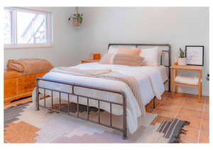 View of tiled bedroom