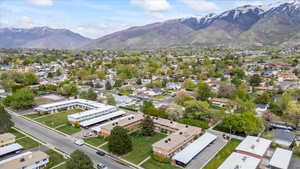 Bird's eye view with a mountain view and a residential view