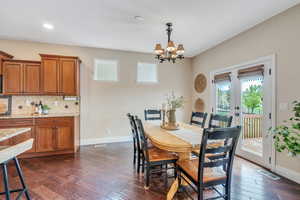 Spacious dining