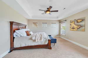 Large master suite has lots of light