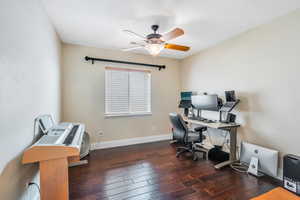 Quiet upstairs office