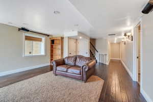 Large family room in basement