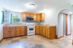 Basement kitchen.