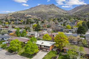 Mountain view featuring a residential view