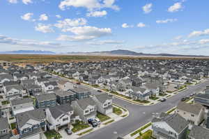 Aerial view with a residential view and a mountain view