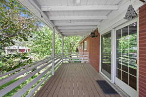 View of wooden terrace