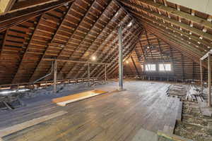 View of unfinished attic
