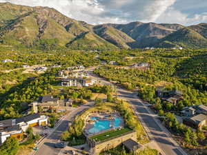 Aerial view with a mountain view and a residential view