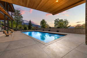 View of pool with a patio