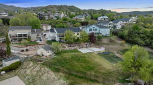 Bird's eye view with a residential view and a mountain view