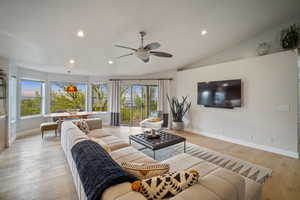Living room with gorgeous views walk out to the balcony