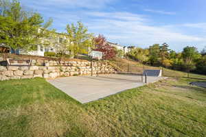 Basketball court and pickleball court