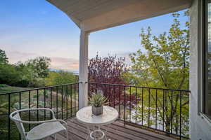 Balcony with panoramic views