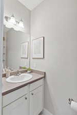 Bathroom featuring vanity