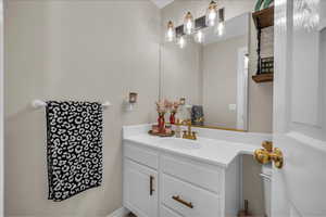 Bathroom featuring vanity