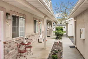 View of front door area patio / terrace