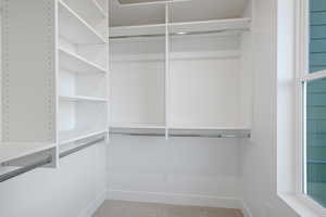 View of spacious closet