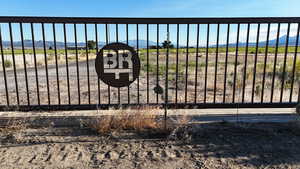 Gate with a mountain view