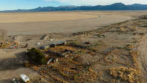Bird's eye view with a desert view, a mountain view, and a rural view