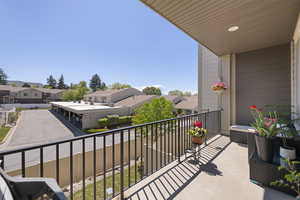 Balcony with a residential view