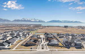 Mountain view with a water view and a residential view