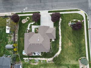 Spacious corner lot with stunning views of the valley and mountains from every angle.