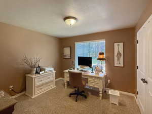 3rd bedroom with a large window and beautiful exterior views.
