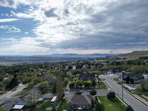 Spacious corner lot with stunning views of the valley and mountains from every angle.