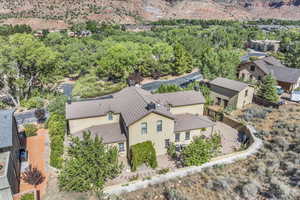 Bird's eye view with a mountain view and a residential view