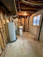 Basement with gas water heater