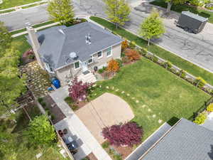 Birds eye view of property