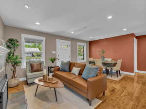 The warm, rich colors appeal to everyone - from the paint to the floor to the finishes
