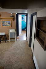 Hall with carpet flooring