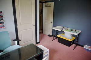 Interior space featuring carpet