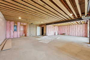 Below grade area featuring electric panel