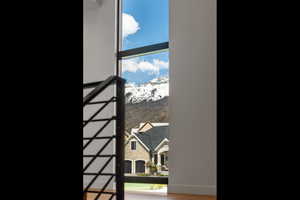 Room details with a mountain view