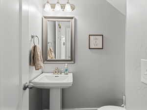 Half bathroom with toilet