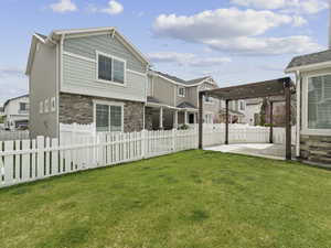 View of yard with a patio and fence private yard